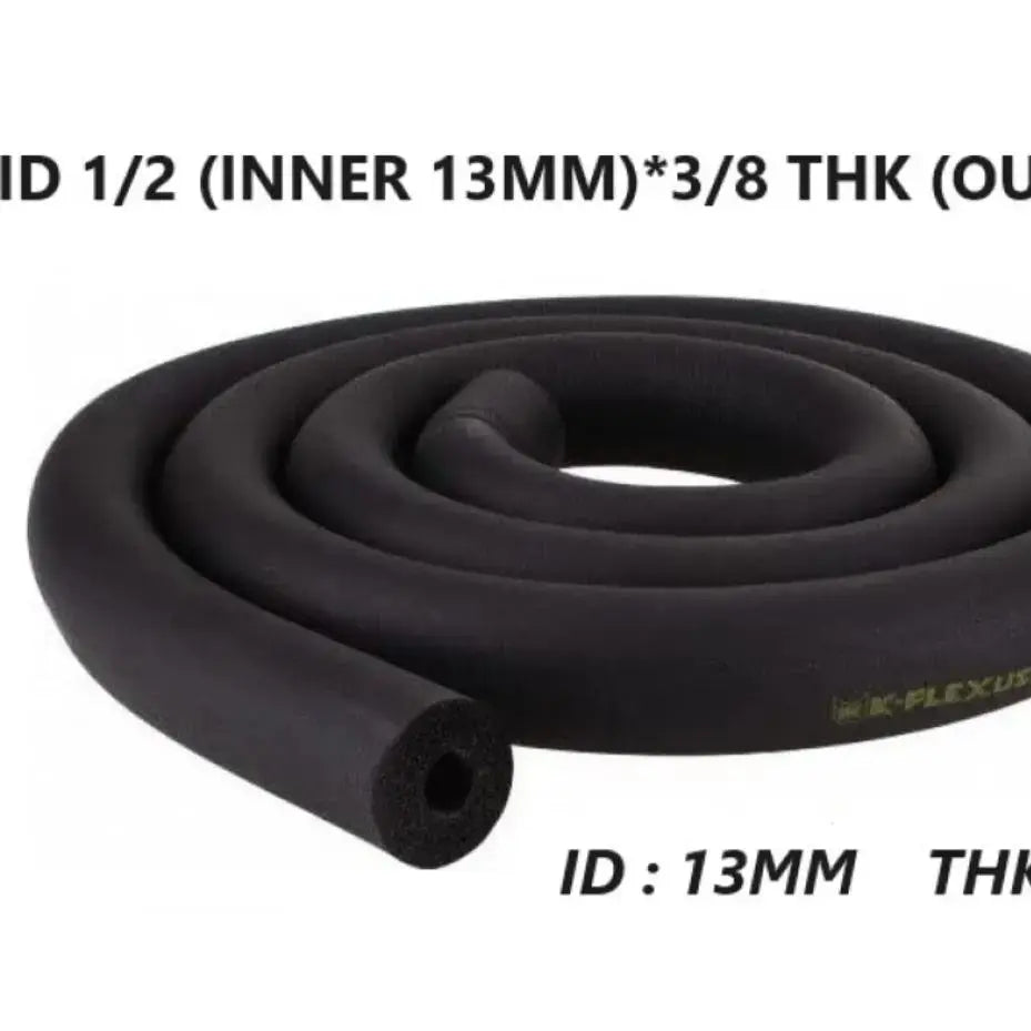 INSULATION TUBE 1/2" ID X 3/8" THK Foam Heat Insulated Tube for Air Conditioner 6ft – view 3