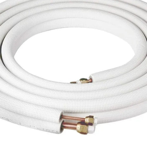 10 ft copper pipes with insulation and wire – coil of insulated copper pipe pair with flare nuts