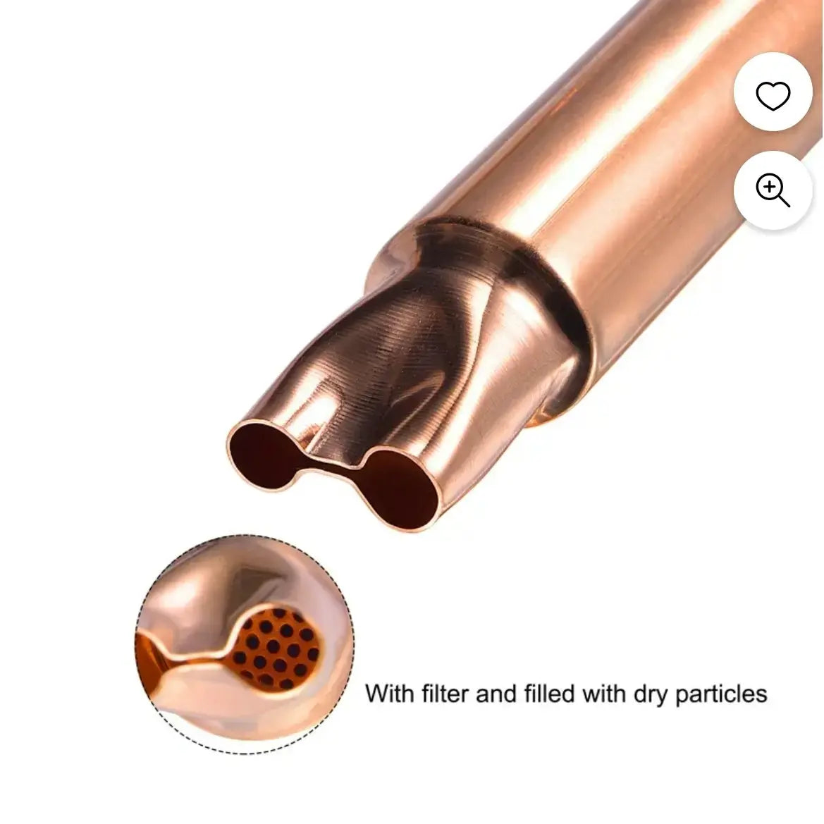 Copper Filter Dryer 18.4 x 129mm Hole Inner Dia 3.3x5.3x6.5mm 3 Piece