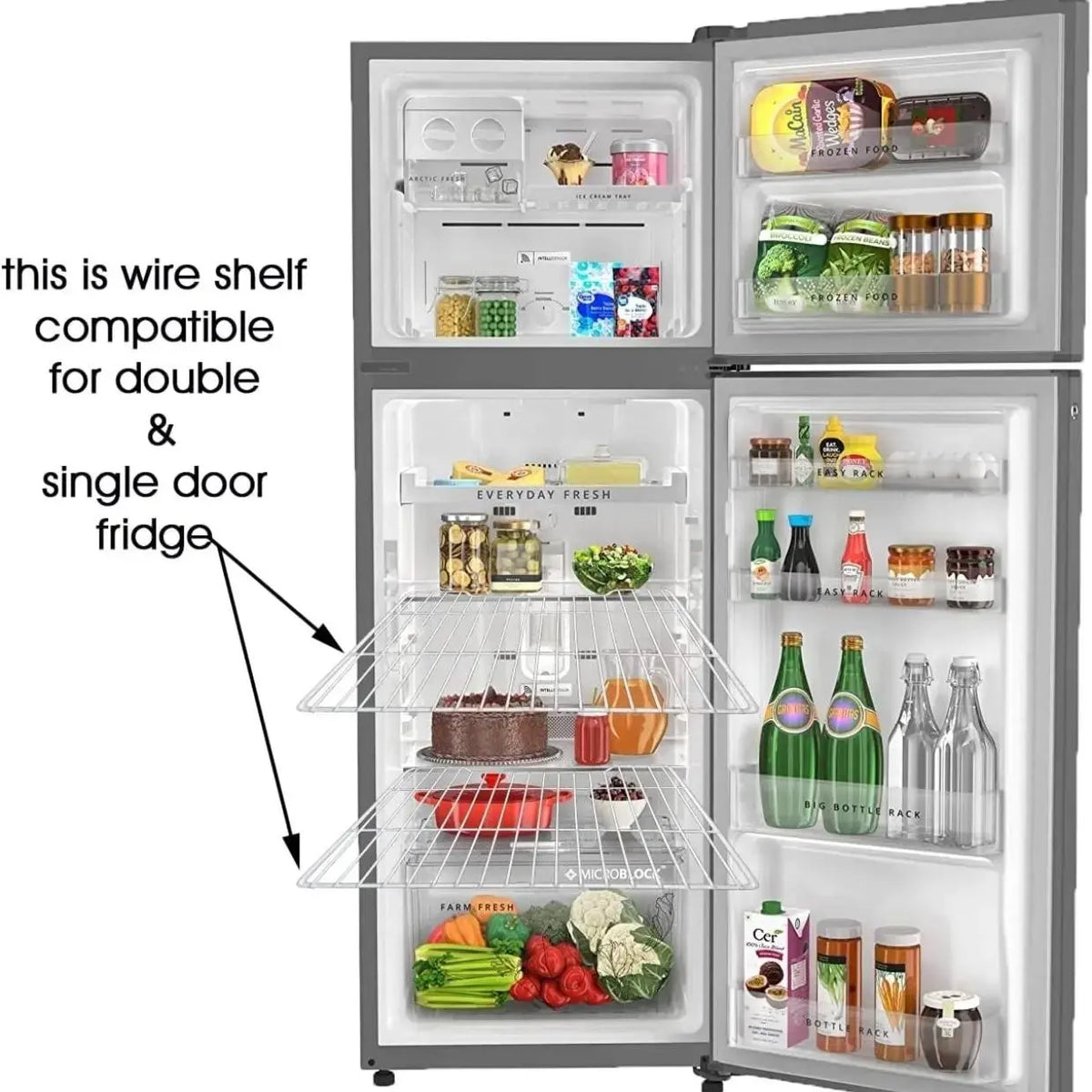 Wire shelf compatible for kelvinator supercool single door fridge 165 lt – view 3